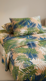King Size Tropical Printed Cotton Bedsheet with Pillow Covers - Image 3