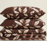 Cotton Leaf Print King Size Bedsheet 99 × 96 Inches | Bedeasia - Image 2