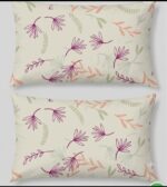 Bedeasia Delicate Leaf & Floral Cotton King Size Bedsheet Set - Image 3